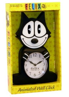 Felix The Cat Animated Wall Clock Moving Eyes Tail