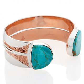 176 662 mine finds by jay king jay king 2 tone chilean turquoise cuff