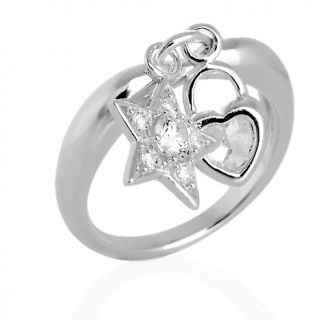 193 518 absolute 77ct heart and star charm dangle band ring rating 3 $
