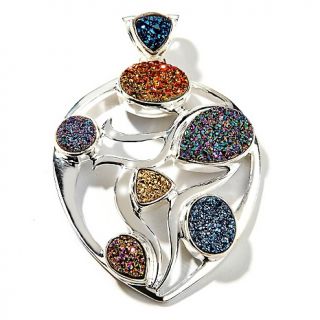 180 757 sajen colors of drusy sterling silver pendant rating 2 $ 279