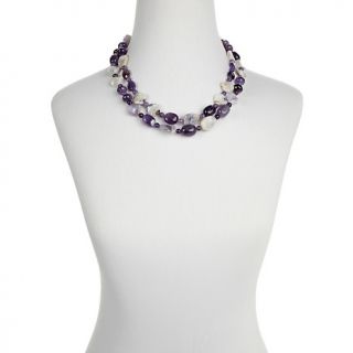 Jay King Lavender Opal and Cape Amethyst 2 Row Necklace