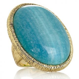 184 227 colleen lopez blue hemimorphite goldtone oval ring note