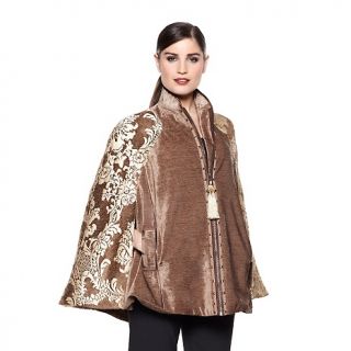 Sharif French Brocade Pyramid Studded Cape