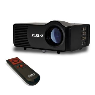 FAVI LED 3 Mini Projector + Wireless Presenter Mouse w/ Laser Pointer
