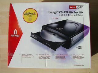 Iomega CD RW 48x24x48 USB 2 0 External Drive PC Mac