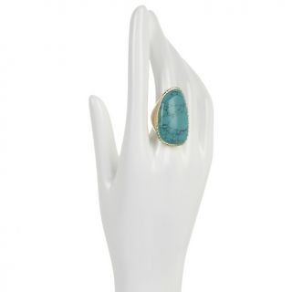 Boheme By the Stones Simulated Turquoise Goldtone Large Ring