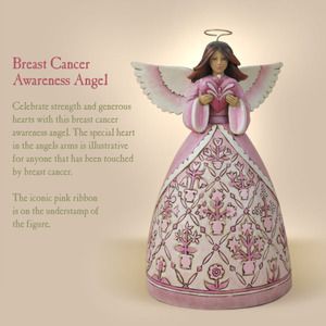 Enesco Jim Shore Breast Cancer Awareness Pink Angel with Heart