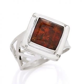 213 841 mine finds by jay king brown amber sterling silver frame ring