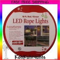 Everstar Christmas LED Rope Lights 18 ft Red Green Indoor Outdoor