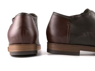 Fendi Mens Lace Up Shoes in Dark Brown Lambskin Size US 8 5 EU 41½