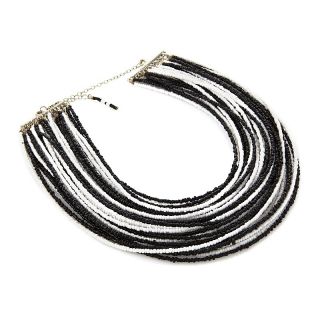 215 856 bajalia bajalia pratima black and white 15 layered necklace