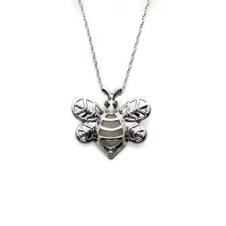 216 834 sterling silver bumblebee jade pin pendant with diamond