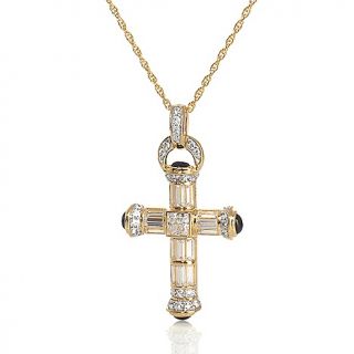 196 218 absolute absolute multicut and created sapphire cross pendant