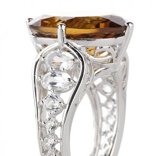 Victoria Wieck Whiskey Quartz and White Topaz Sterling Silver Eternity