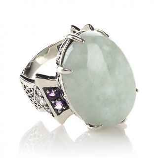 204 675 jade of yesteryear jade amethyst and cz sterling silver pagoda