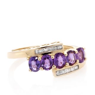 204 926 10k yellow gold purple sapphire and 0 1ct diamond ring rating