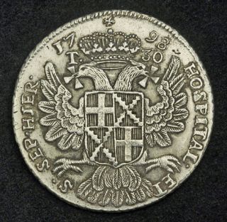 1798 Knights of Malta Ferdinand Von Hompesch Large Silver 30 Tari Coin