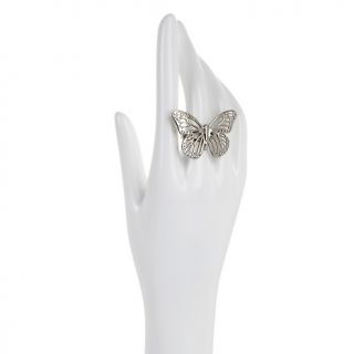 Colleen Lopez Stately Steel Whimsical Papillion Butterfly Ring at