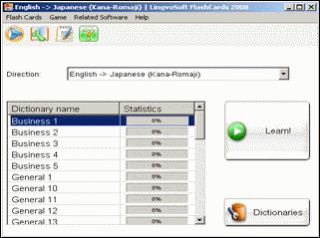 Ectaco Lingvosoft Flashcards English Japanese Kana