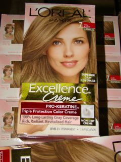 LOT OF 6 LOREAL EXCELLENCE CREME COLOR   DARK BLONDE 7