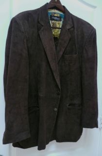 Ferrara Brown Genuine Suede Single Breasted Sportscoat Blazer XL