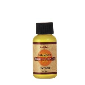 Earthly Body Hemp Seed Massage Oil Dreamsicle 1oz trial size