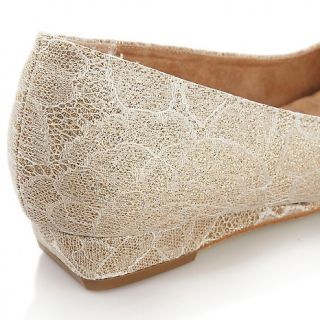 223 385 joan boyce glitter and lace ballet flat with jewels rating be