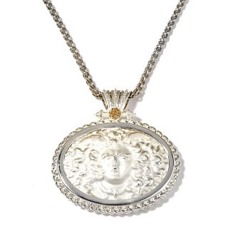 210 006 tagliamonte tagliamonte sterling silver and 14k oval medusa