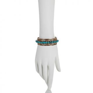 Müze by Gypsy Turquoise Coast Bronze Cuff Bracelet