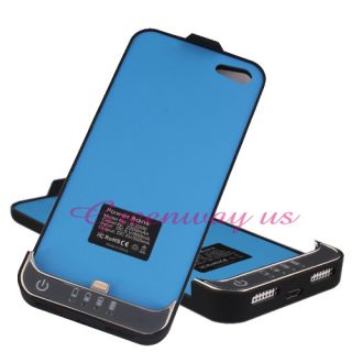 Black 3000mAh External Backup Battery Power Charger Case Cover for