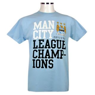  2011 2012 League Champions T Shirt New with Tags EPL Sky Blues