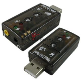 Mini 3D USB 2 0 External Sound Card 7 1 Audio Adapter
