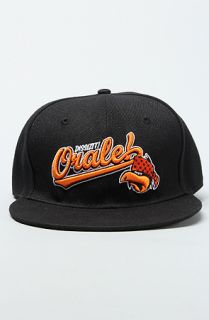 Dissizit The Orale Snapback Cap in Black Orange