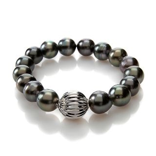 Designs by Turia Tahitian Pearl Silver Fancy Ball, Bracelet