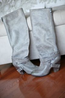Gray Leather Fergie Boots Womens Size 11