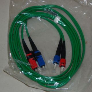 Plus Corning Infinicor Fiber Optic Patch Cable ST to SC MM Duplex 2