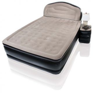 237 738 sharper image all in one deluxe raised air bed with side table