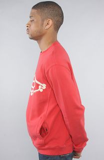 10 Deep The Diamond Bones Crewneck Sweatshirt in Red