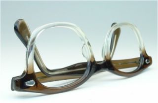  modernist horn rim two tone vintage eyeglass sunglass frames 46 22 usa