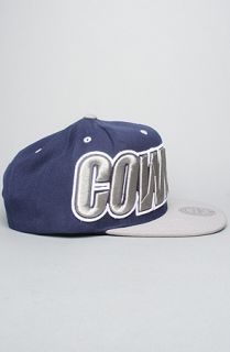 Mitchell & Ness The Wordmark Snapback Hat in Navy Gray