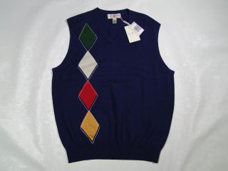 Fairway Greene Golf Sweater Vest Mens Large L Argyle
