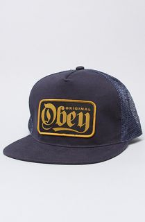 Obey The Stout Trucker Snapback in Dusty Navy