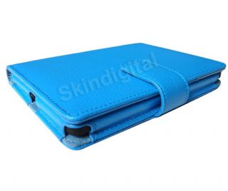 For Kobo Touch eReader Sky Blue Genuine Leather Case Cover