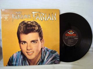 Old Vinyl Record The Fabulous Fabian w Attached Poster