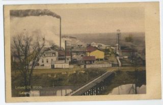 Leland Mississippi Leland Oil Works postcard 1908