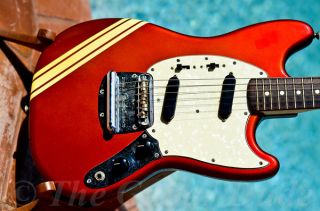  Fender Competition Mustang Candy Apple Red w Matching Headstock