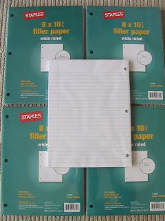 Lot of Filler Paper x 5 Notebooks x 5 Print Copy Paper x 1 