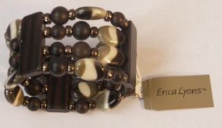 Erica Lyons Jewelry Stretch Bead Bracelet MSRP $32 New