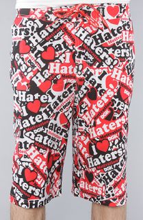 DGK The Haters Collage Boardshorts in Red