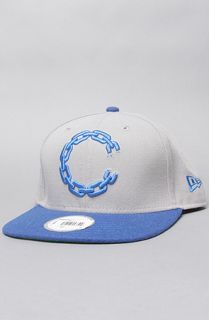 Crooks and Castles The New Era Chain C Snapback Hat in Light Grey
